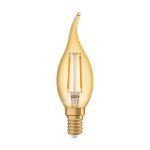 Ledvance Vintage 1906 LED E14 Kronljus Guld 1.5W 120lm - 824 Extra Varm Vit | Ersättare 15W