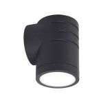Ansell LED Vägglampa Reef Svart 5W 425lm 90D - 830-840-860 CCT | IP65 - Upp och ner - Utomhus