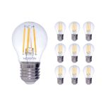 Flerpack 10x Noxion Lucent Lyster LED E27 boll Filament Klar 4.5W 470lm - 827 Extra Varm Vit | Dimbar - Ersättare 40W