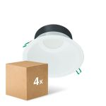 Flerpack 4x Philips LED Downlight Coreline DN142B Aluminium Vit 19.2W 2300lm 60D - 840 Kallvit | Utskärning   200mm - IP20 - Vit Reflektor