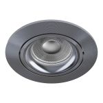 Noxion Infälld Spot Vision MR16 Lutningsbar Glänsande Grå | 82mm - Utskärning  69mm - IP20 - Inkl. GU10 Sockel