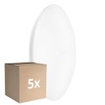 Flerpack 5x Ledvance LED Plafond Surface CIRCULAR 500 PS Stål Vit 42W 3500lm - 830 Varm Vit | IP44