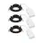 Flerpack 3x Nordlux Downlight Monolo Svart 4.8W 450lm 36D - 830 Varm Vit | 82mm - IP20 - 3-Stegs Dimbar