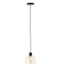 Brilliant Casto Pendellampa Glas Pendellampa Metall Svart Beige | 190mm - Passande för 1x E27