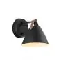 DFTP by Nordlux Strap 15 Vägglampa Metall och Leather Svart | Passande för GU10