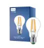 Philips Master Ultra Efficient LED E27 Päron Filament Klar 4W 840lm - 827 Extra Varm Vit | Dimbar - Ersättare 60W