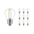 Flerpack 10x Philips Corepro LED Lampa E27 Päron Klar 7W 806lm - 827 Extra Varm Vit | Ersättare 60W