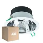 Flerpack 4x Philips LED Downlight Coreline DN142B Aluminium Vit 11W 1200lm 60D - 830 Varm Vit | Utskärning   155mm - IP20 - UGR