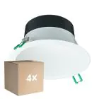 Flerpack 4x Philips LED Downlight Coreline DN142B Aluminium Vit 11W 1200lm 60D - 830 Varm Vit | Utskärning   155mm - IP20 - Vit Reflektor