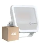 Flerpack 4x Ledvance LED Strålkastare Aluminium Vit 41//27W 6000lm 100D - 865 Dagsljus | IP66 - Symmetrisk
