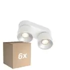 Flerpack 6x Nordlux Pitcher Spot Metall Vit | Passande för 2x GU10